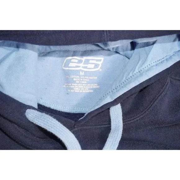 Vtg. E5 M Hoodie Sweatshirt North Carolina Tar Heels Medium Gray UniseX - Picture 5 of 16